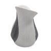 Modern Organic Two Tone Gray Speckle Low Ceramic Vase